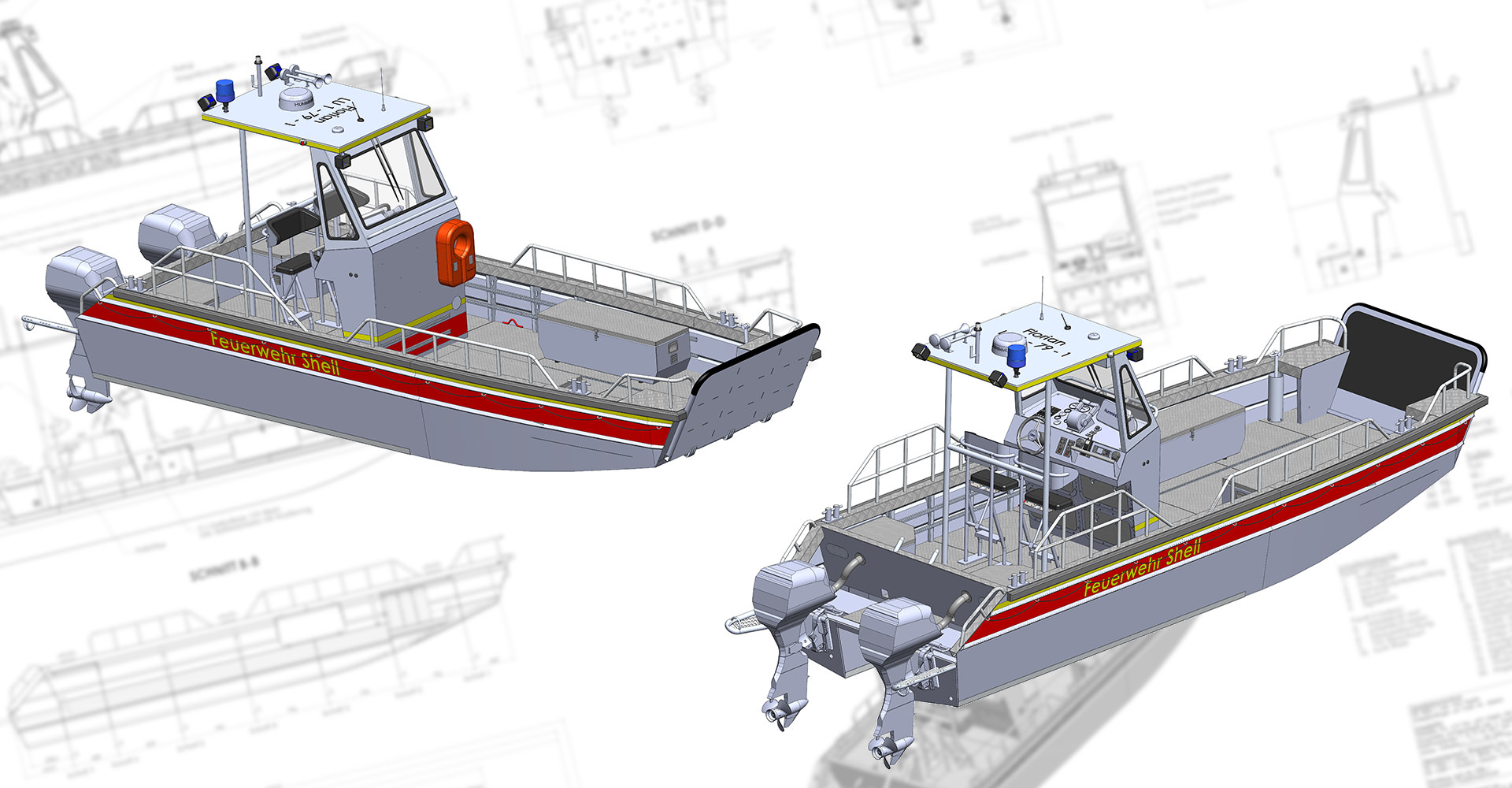 Mehrzweckboot für Werkfeuerwehr Shell